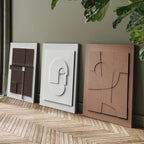 Wall Art - Modern Abstract Neutral Horizontal, angled view - House Of Avana