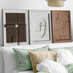 Wall Art - Modern Abstract Neutral Horizontal, detail shot - House Of Avana