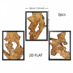 Wall Art - Abstract Wood Large, back view - House Of Avana