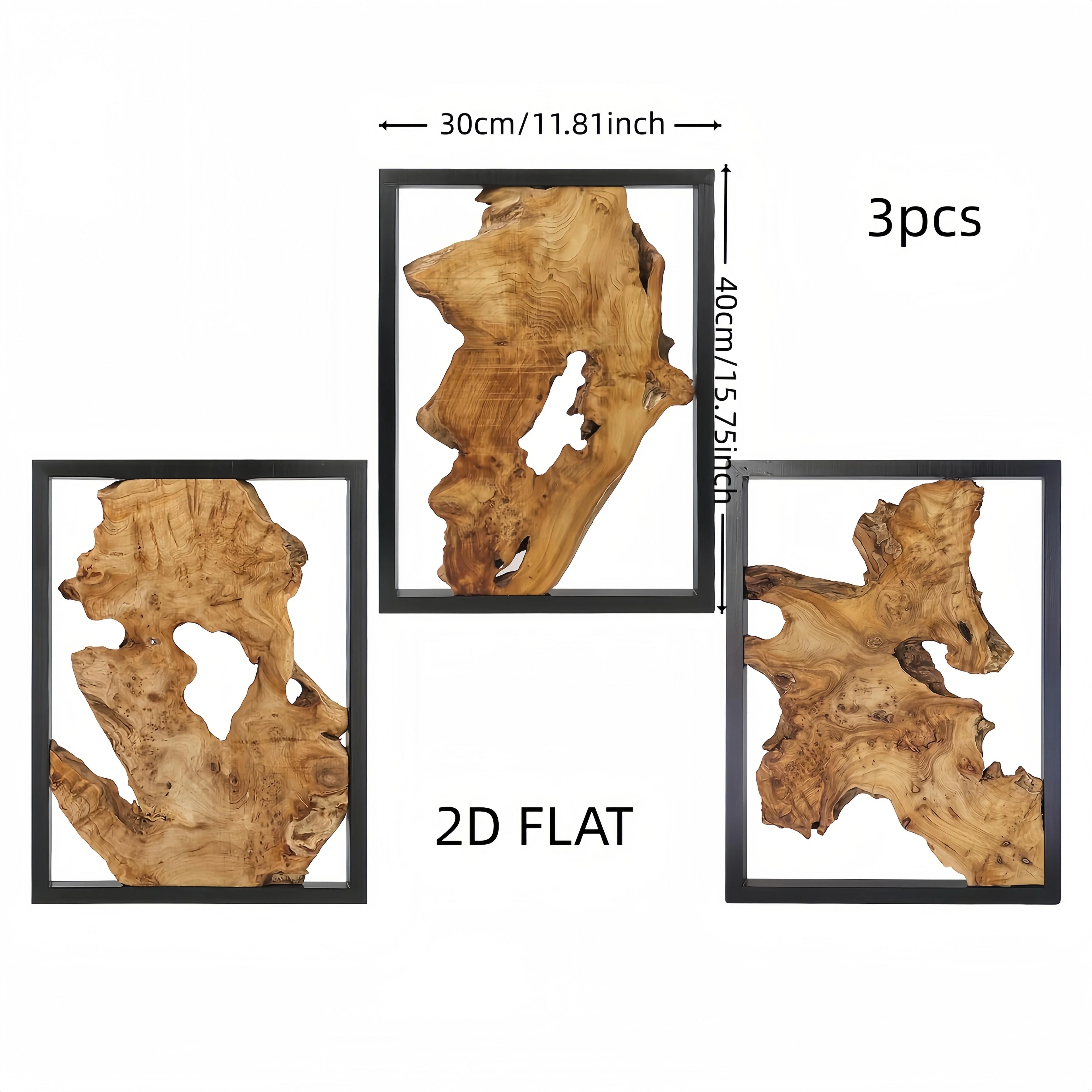 Wall Art - Abstract Wood Large, back view - House Of Avana