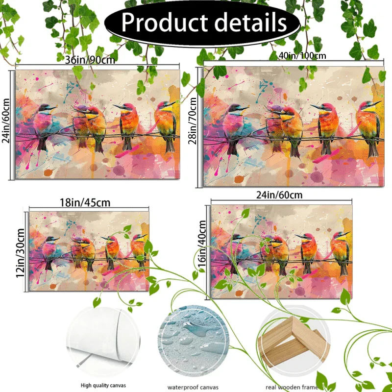 Wooden Framed Canvas Painting Artwork Very Suitable for Office Corridor Home Living Room Decoration... - House Of Avana