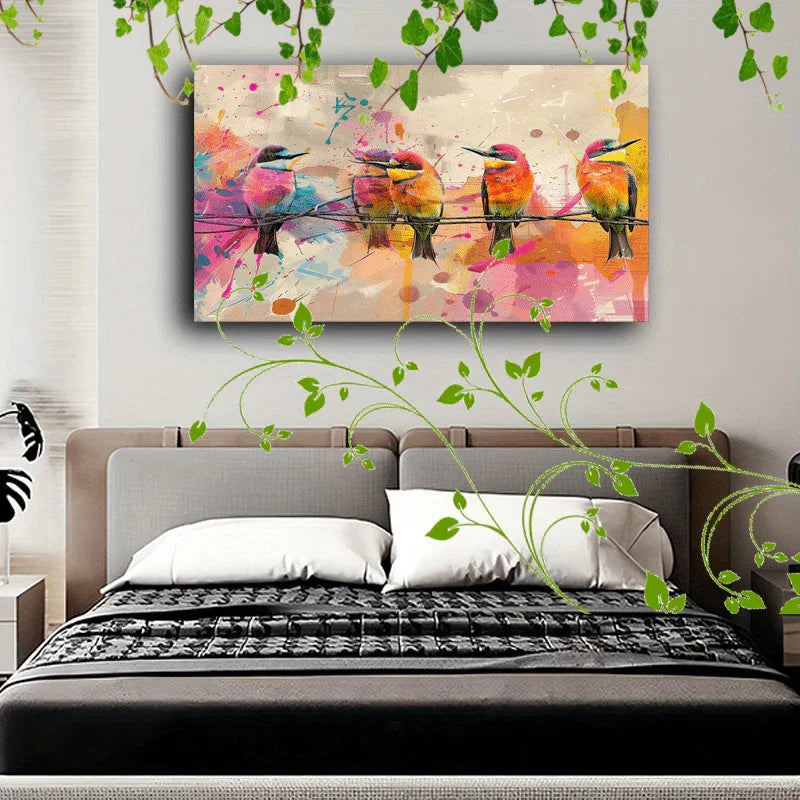 Wooden Framed Canvas Painting Artwork Very Suitable for Office Corridor Home Living Room Decoration... - House Of Avana