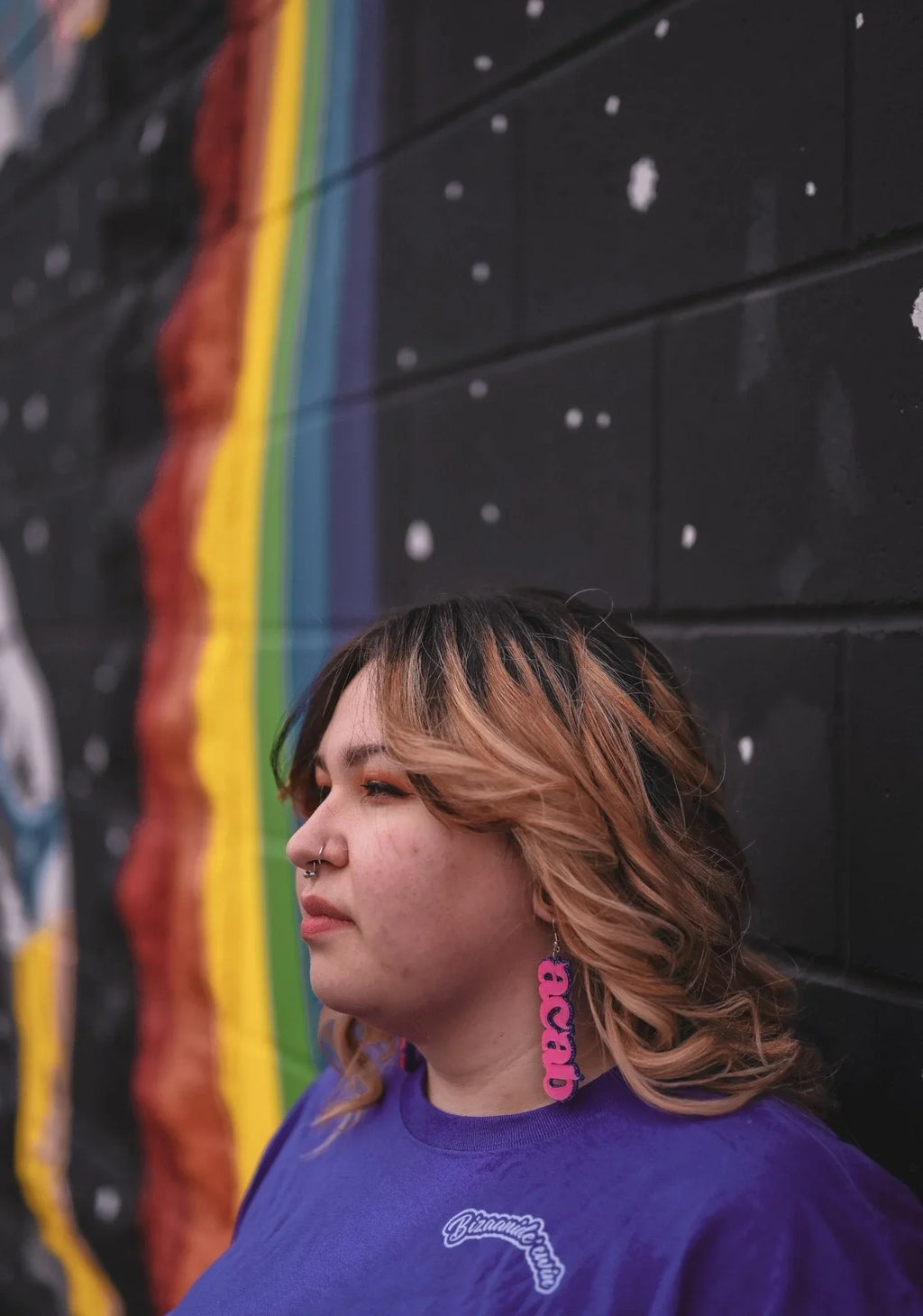 ACAB Earrings- Pink/Purple Bizaanide'ewin