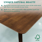 Acacia Verve 48" Solid Wood Dining Table - Ideal Kitchen Table for 4