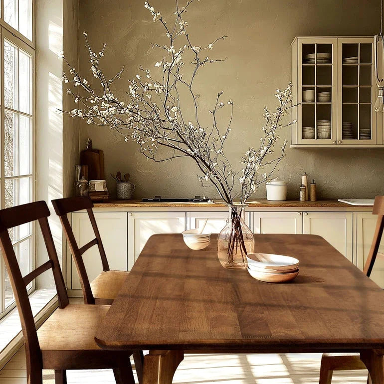 Acacia Verve 48" Solid Wood Dining Table - Ideal Kitchen Table for 4