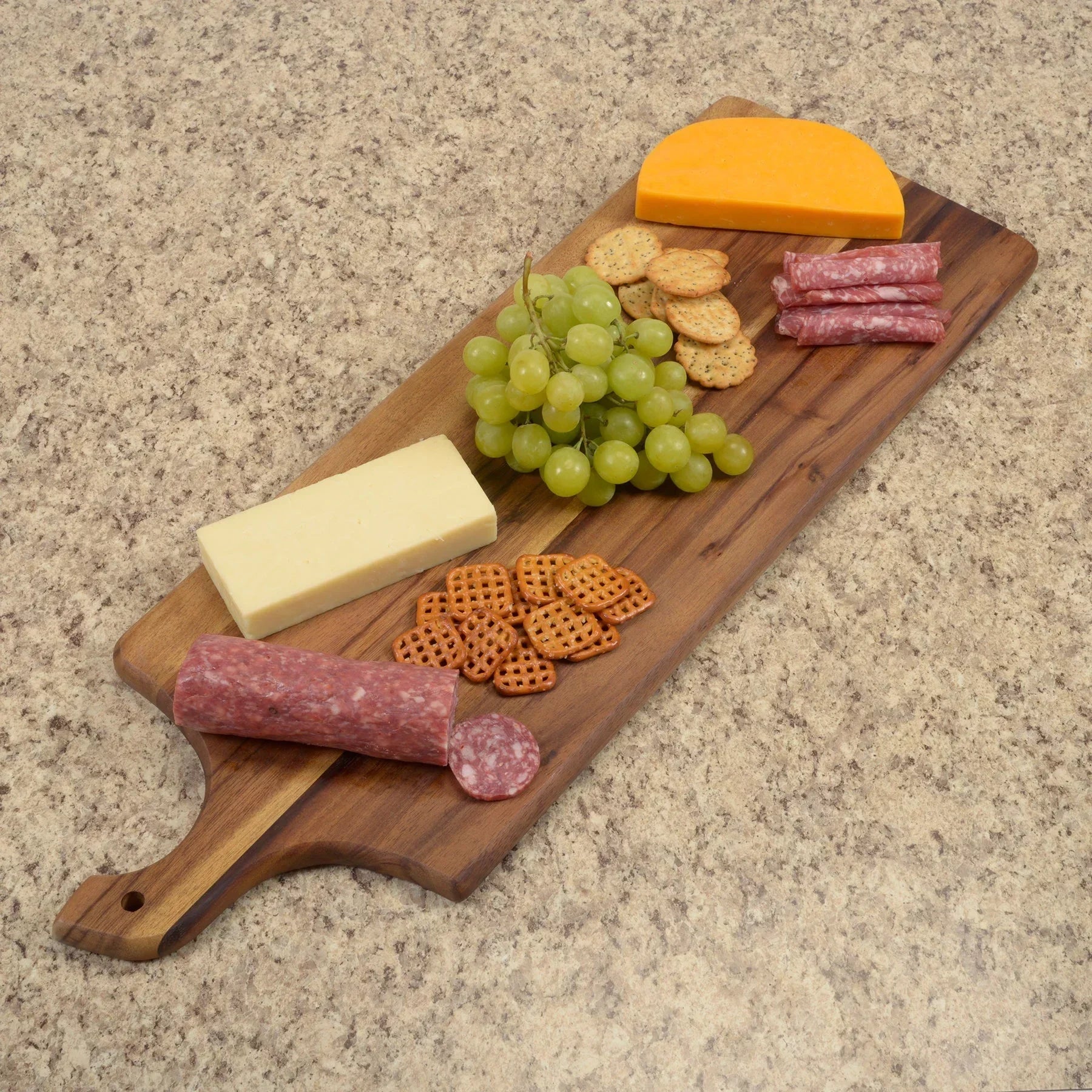 Acacia Wood Cutting/ Charcuterie Board - Extra Large, back view - House Of Avana