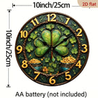 Wall Clock - Silent Wooden 10-Inch
