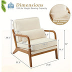 Accent Chair - Blue White Striped Upholstered, detail shot - House Of Avana