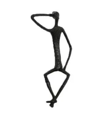 Accessible Luxury Minimalist Creative Black Cast Iron Marble Figure Sculpture Decoration Home Living Room and Sample Room Desktop Display Ornament - House Of Avana
