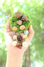 "Acorn Family" Moss Forest Fridge Magnet