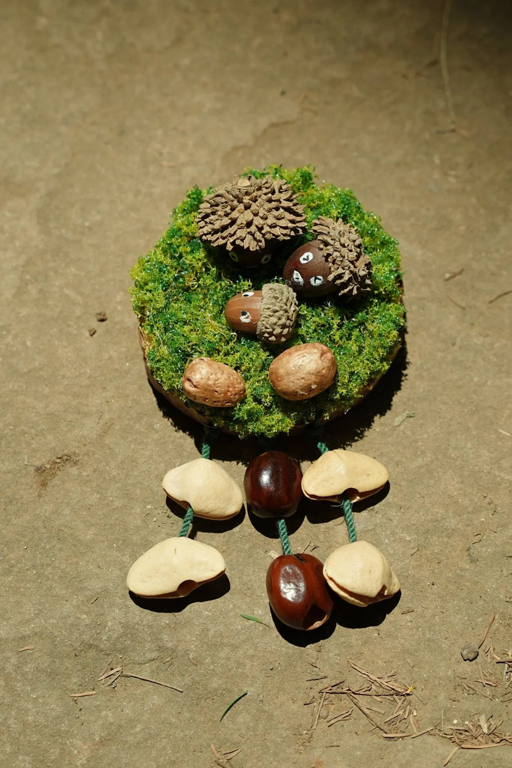 "Acorn Family" Moss Forest Fridge Magnet