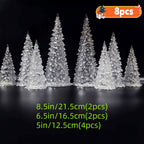 Acrylic Christmas Decor Set of with String Lights, texture detail - House Of Avana