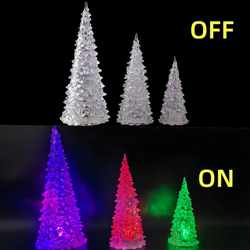 Acrylic Christmas Decor Set of with String Lights, detail shot - House Of Avana