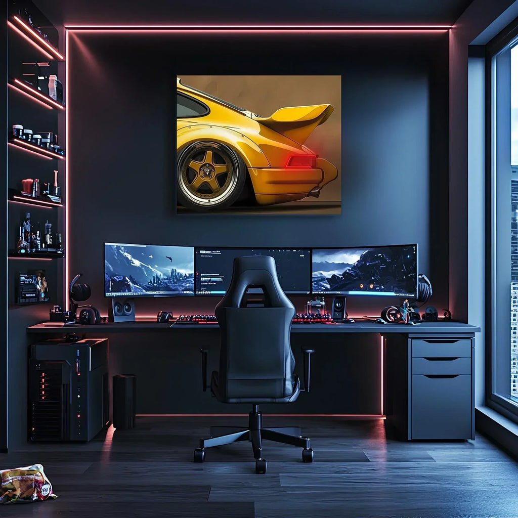 Acrylic Poster with Neon Lights | Custom Led Backlit Wall Art | High-quality Automotive Poster for Car... - House Of Avana