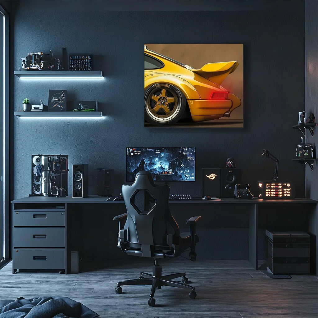 Acrylic Poster with Neon Lights | Custom Led Backlit Wall Art | High-quality Automotive Poster for Car... - House Of Avana