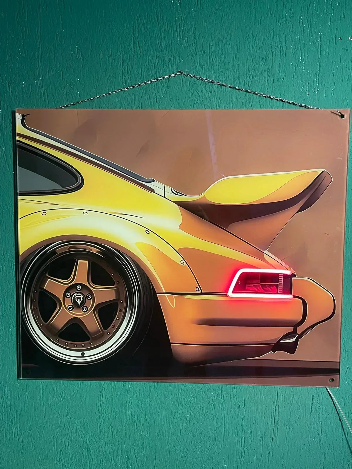 Acrylic Uv‑printed Car Neon Poster with Led Glow – Custom Sizes Available, lifestyle image - House Of Avana