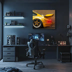 Acrylic Uv‑printed Car Neon Poster with Led Glow – Custom Sizes Available, angled view - House Of Avana