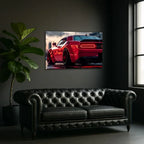 Acrylic Uv‑printed Car Poster with Integrated Neon Led Lighting, top view - House Of Avana