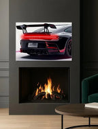 Acrylic Uv‑printed Rear Sport Car Led Art with Remote Control, detail shot - House Of Avana