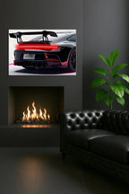 Acrylic Uv‑printed Rear Sport Car Led Art with Remote Control, side view - House Of Avana