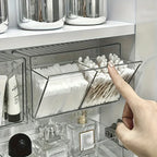 Cosmetic Storage Box, Bathroom Wall Cosmetic Storage Box, Wall-mounted Storage Box, Acrylic Swab Box,... - House Of Avana