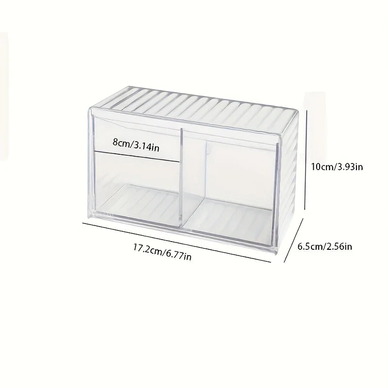 Cosmetic Storage Box, Bathroom Wall Cosmetic Storage Box, Wall-mounted Storage Box, Acrylic Swab Box,... - House Of Avana