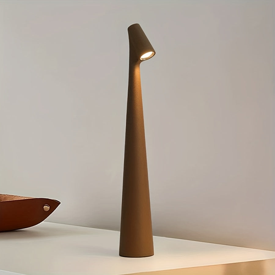 Modern LED Table Lamp with Touch Control - Rechargeable Battery-Powered Desk Light, Matte Black Finish & Adjustable Brightness for Home Office, Living Room, Bedroom Decor, Desk Lamp Rechargeable, Bedroom Lighting, Sleek Desig House Of Avana