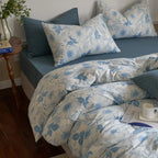 Adèle French Countryside Bedding Set / Blue, front view - House Of Avana
