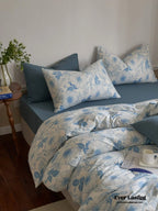 Adèle French Countryside Bedding Set / Orange, angled view - House Of Avana