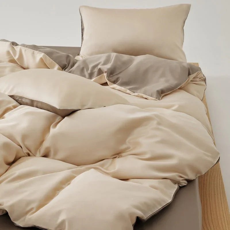 Adeline Pastel Silky Cooling TENCEL™ Bedding Set / Pink Ever Lasting