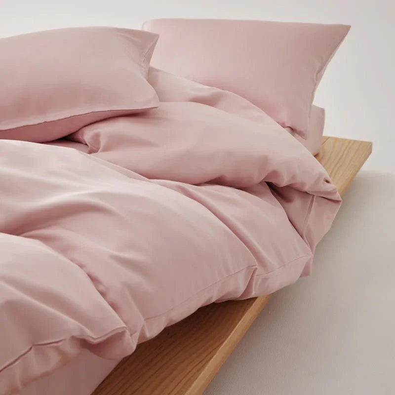 Adeline Pastel Silky Cooling TENCEL™ Bedding Set / Pink Ever Lasting