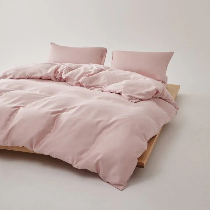Adeline Pastel Silky Cooling TENCEL™ Bedding Set / Pink Ever Lasting