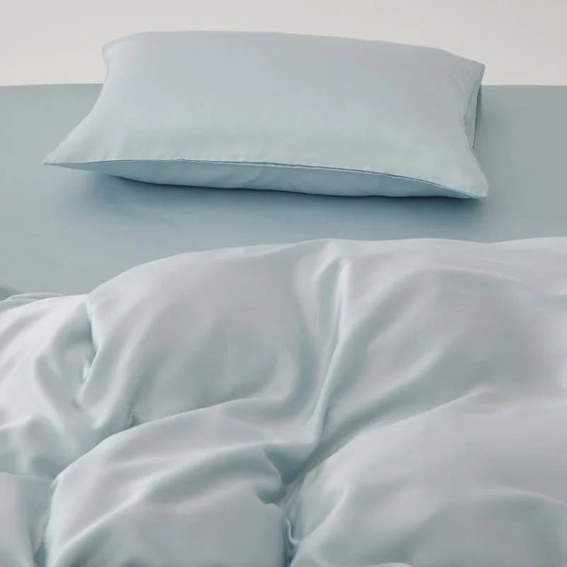 Adeline Pastel Silky Cooling TENCEL™ Bedding Set / Green Ever Lasting