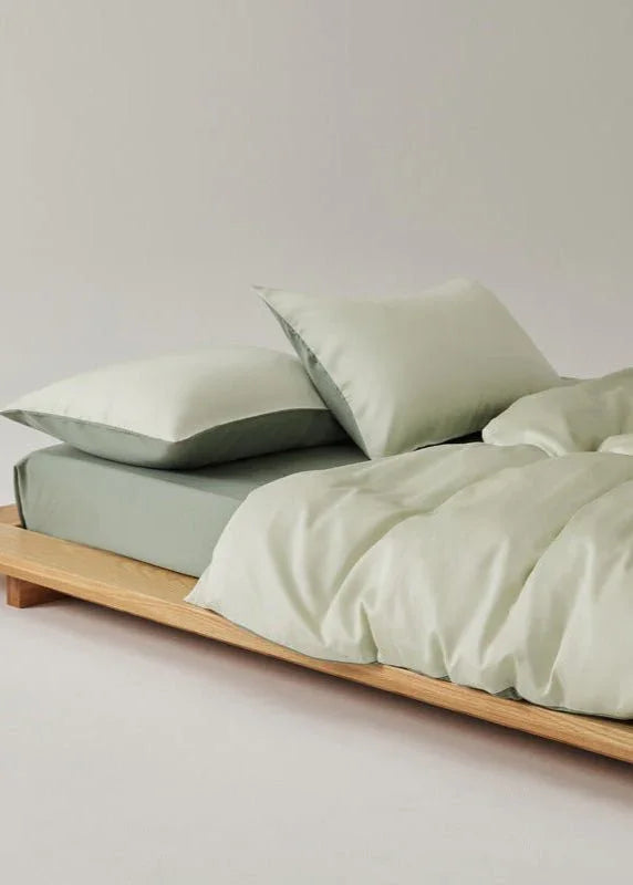 Adeline Pastel Silky Cooling TENCEL™ Bedding Set / Green Ever Lasting
