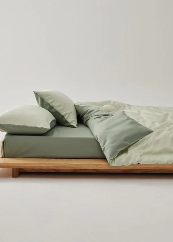 Adeline Pastel Silky Cooling TENCEL™ Bedding Set / Green Ever Lasting