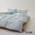 Adeline Pastel Silky Cooling Tencel™ Bedding Set / Coffee, close-up view - House Of Avana