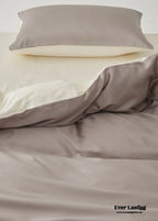 Adeline Pastel Silky Cooling Tencel™ Bedding Set / Coffee, lifestyle image - House Of Avana