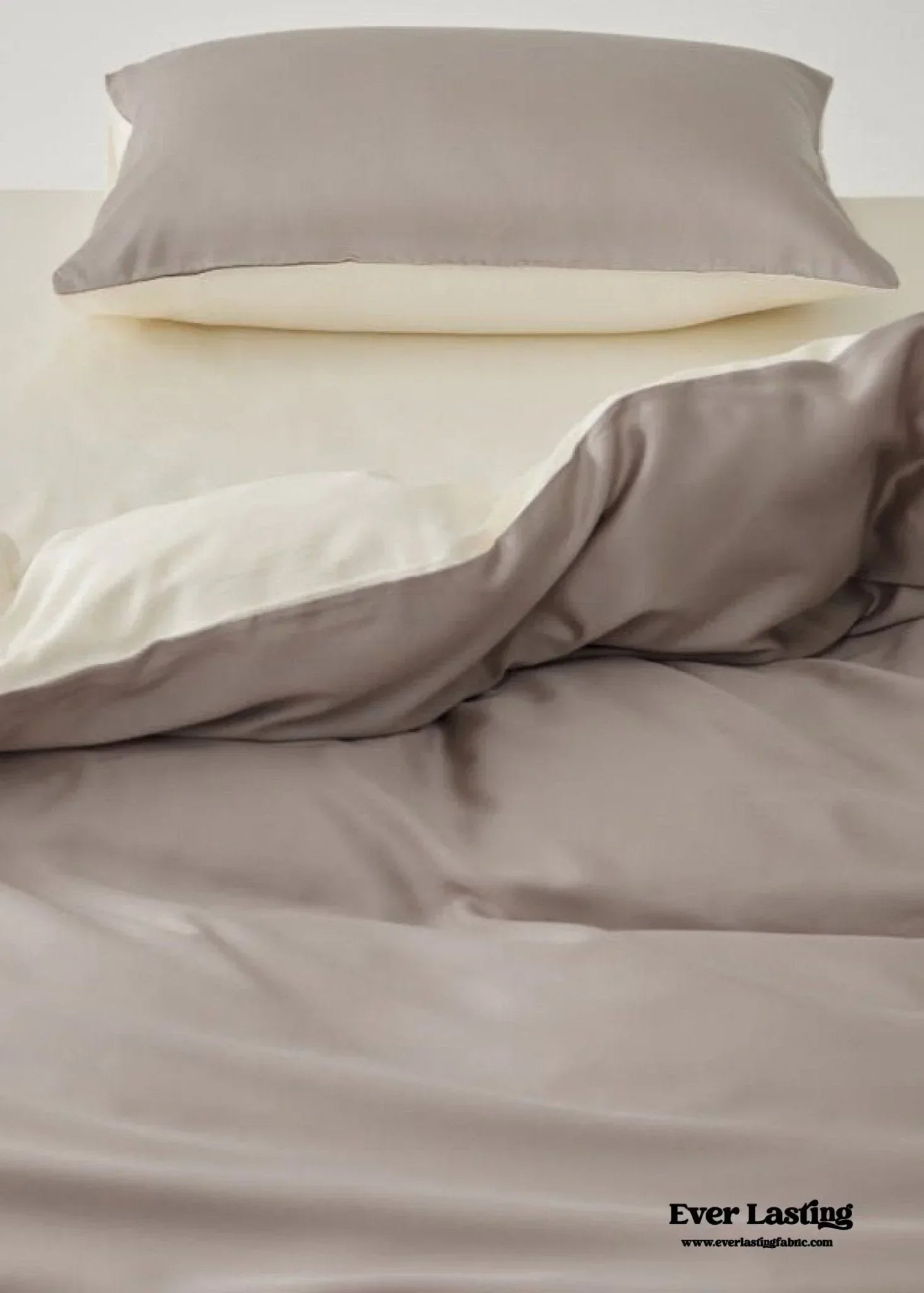 Adeline Pastel Silky Cooling Tencel™ Bedding Set / Coffee, lifestyle image - House Of Avana