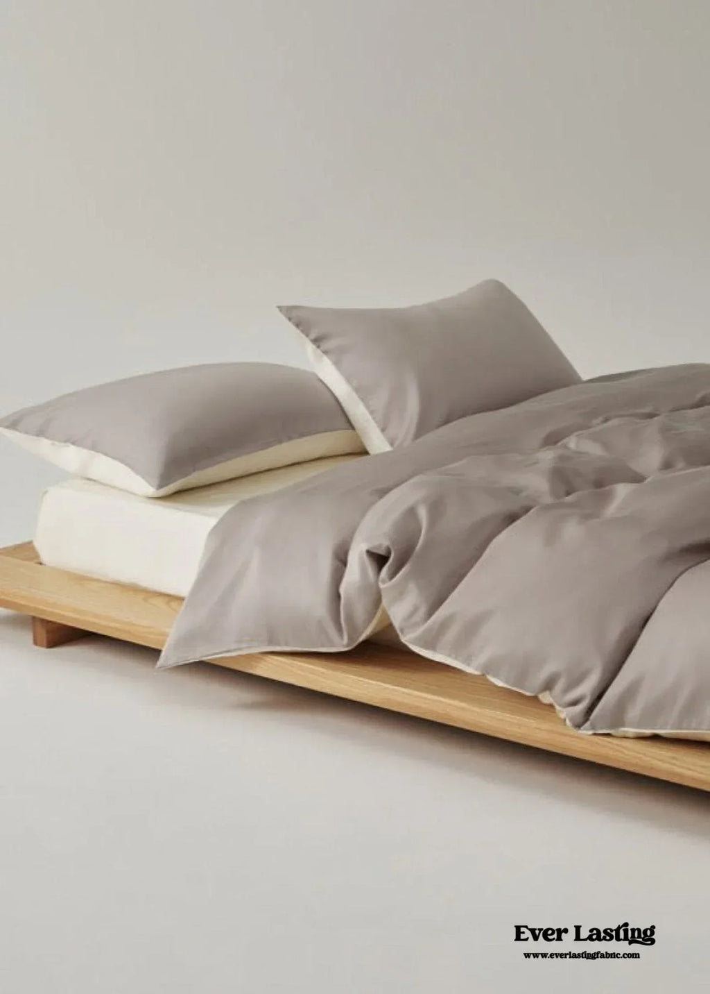 Adeline Pastel Silky Cooling Tencel™ Bedding Set / Coffee, angled view - House Of Avana