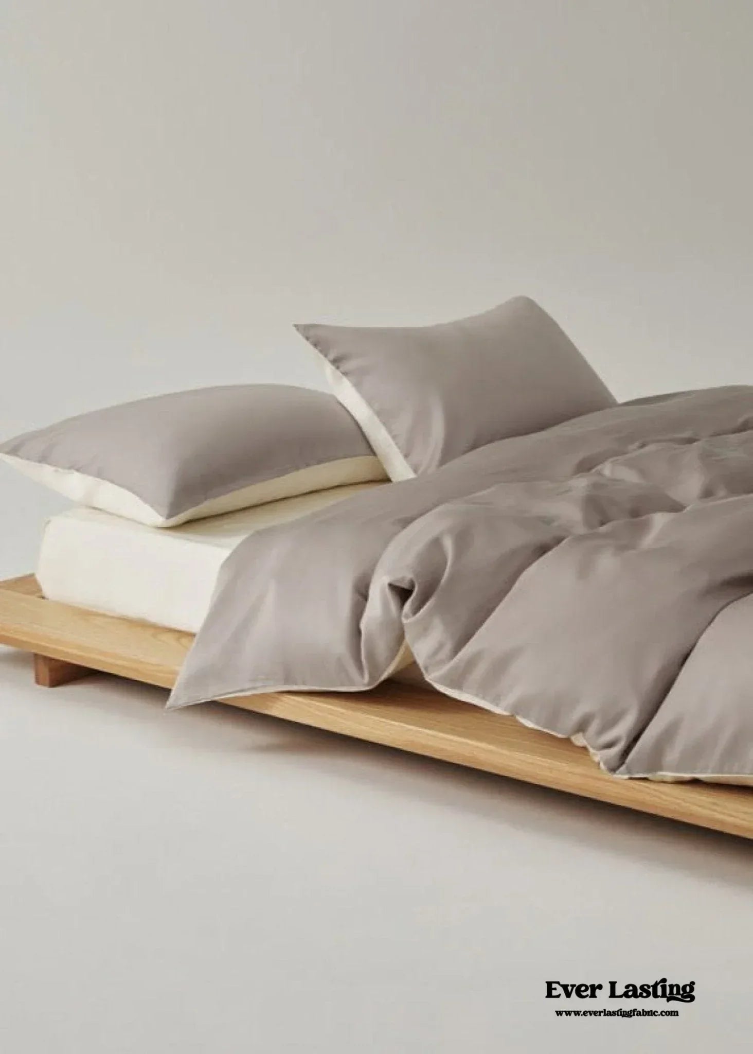 Adeline Pastel Silky Cooling Tencel™ Bedding Set / Coffee, angled view - House Of Avana