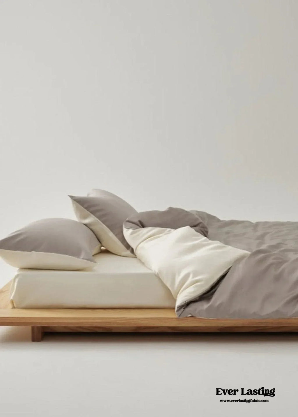 Adeline Pastel Silky Cooling Tencel™ Bedding Set / Coffee, angled view - House Of Avana