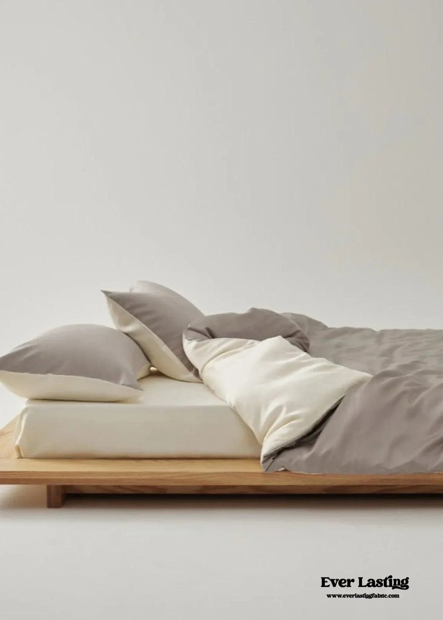 Adeline Pastel Silky Cooling Tencel™ Bedding Set / Coffee, angled view - House Of Avana