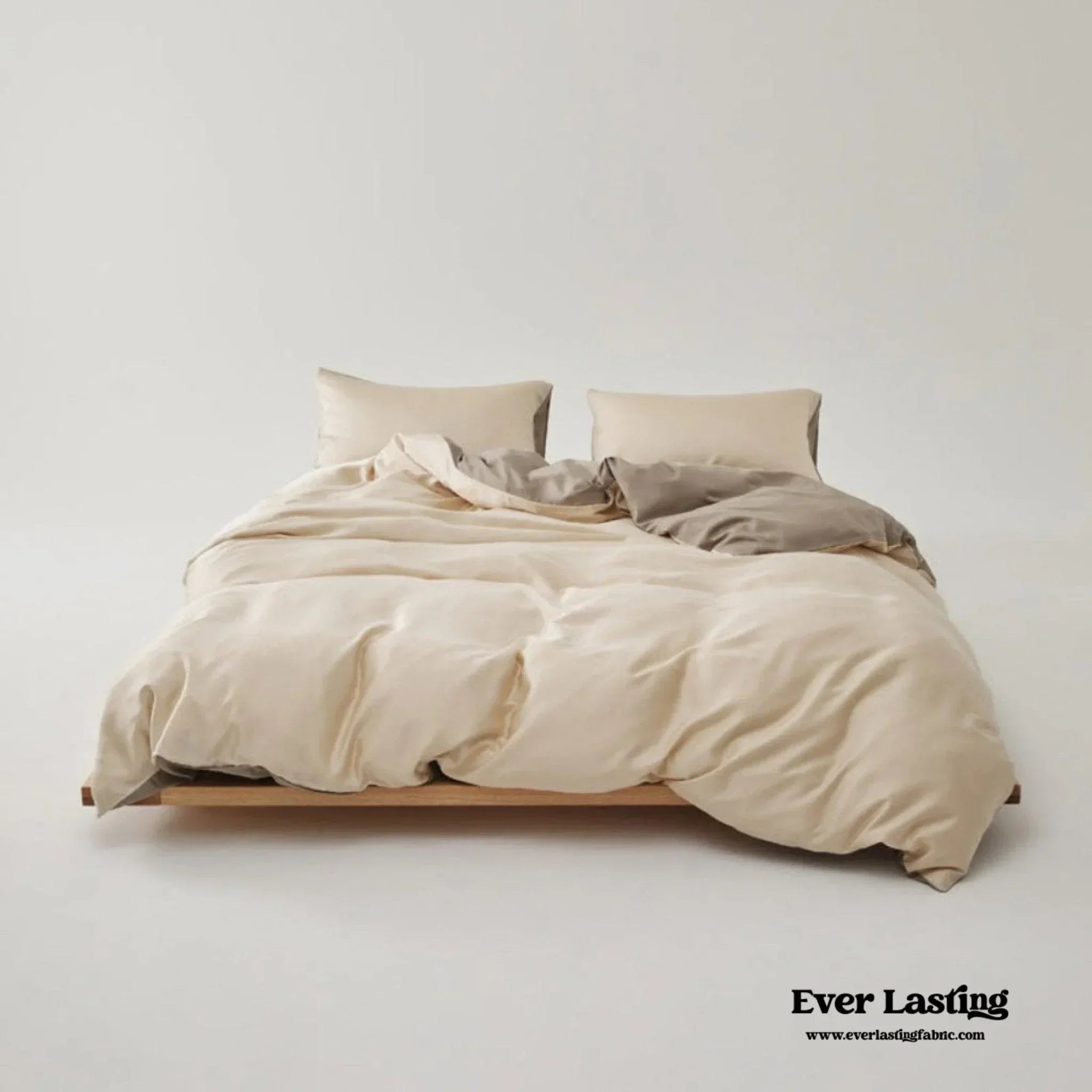 Adeline Pastel Silky Cooling Tencel™ Bedding Set / Coffee, alternate view - House Of Avana