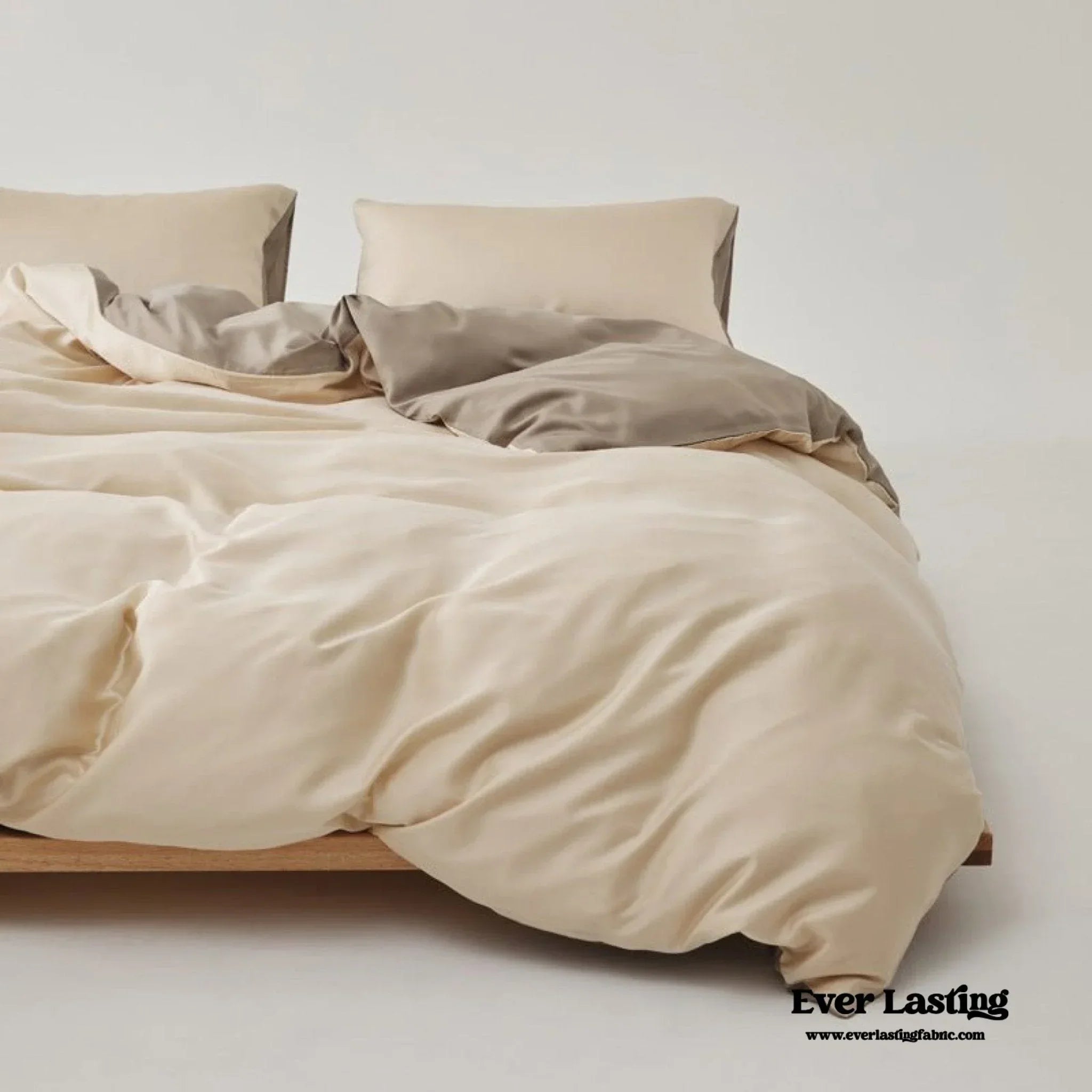 Adeline Pastel Silky Cooling Tencel™ Bedding Set / Coffee, alternate view - House Of Avana