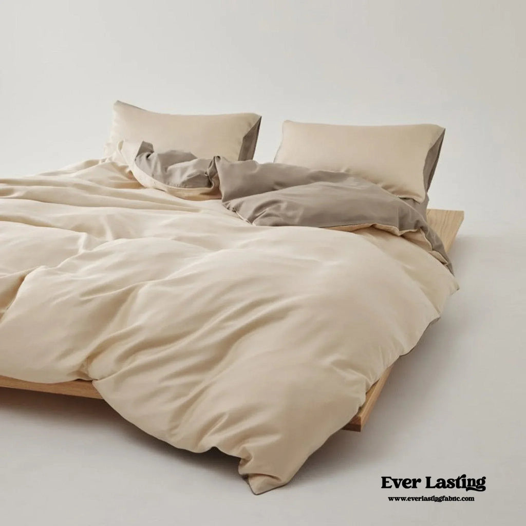 Adeline Pastel Silky Cooling Tencel™ Bedding Set / Coffee, alternate view - House Of Avana