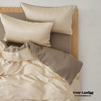 Adeline Pastel Silky Cooling Tencel™ Bedding Set / Coffee, alternate view - House Of Avana