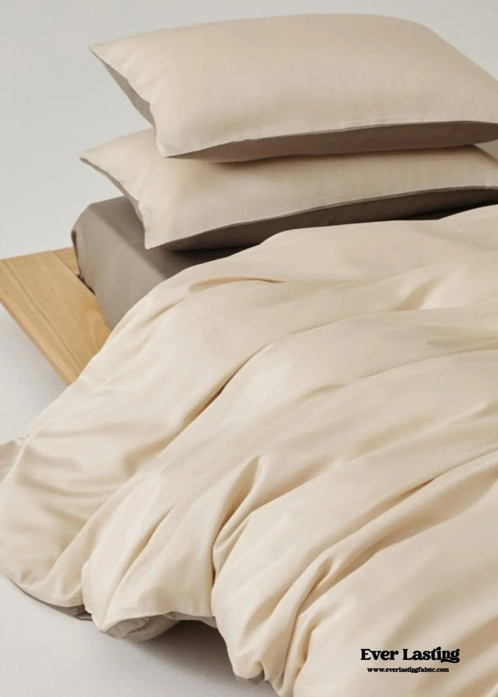 Adeline Pastel Silky Cooling Tencel™ Bedding Set / Coffee, alternate view - House Of Avana