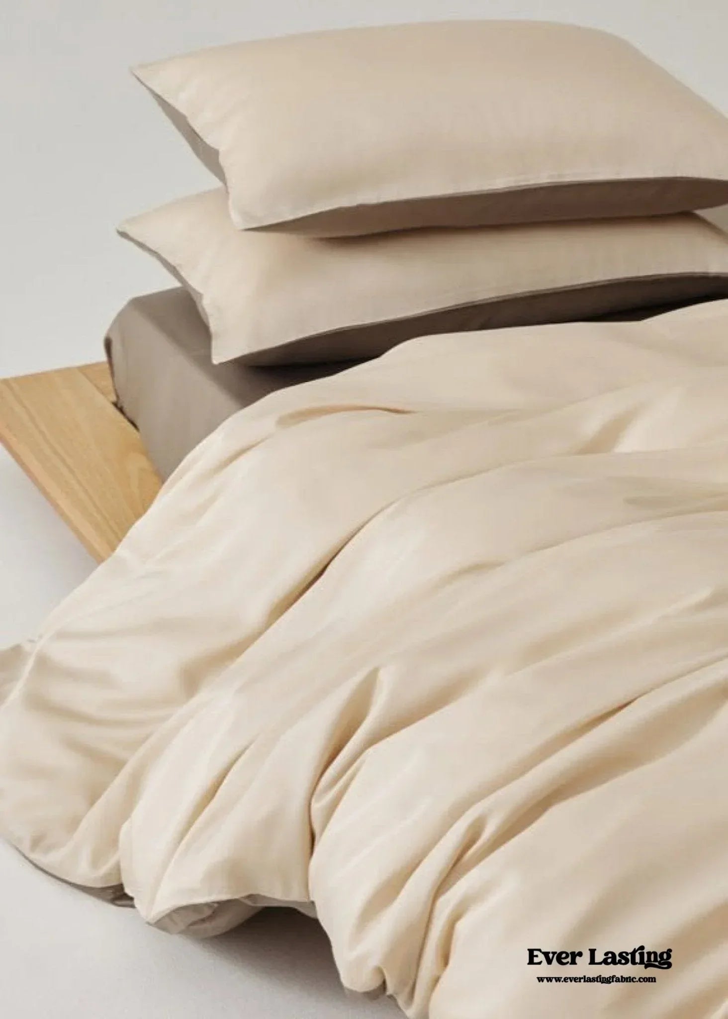 Adeline Pastel Silky Cooling Tencel™ Bedding Set / Coffee, alternate view - House Of Avana