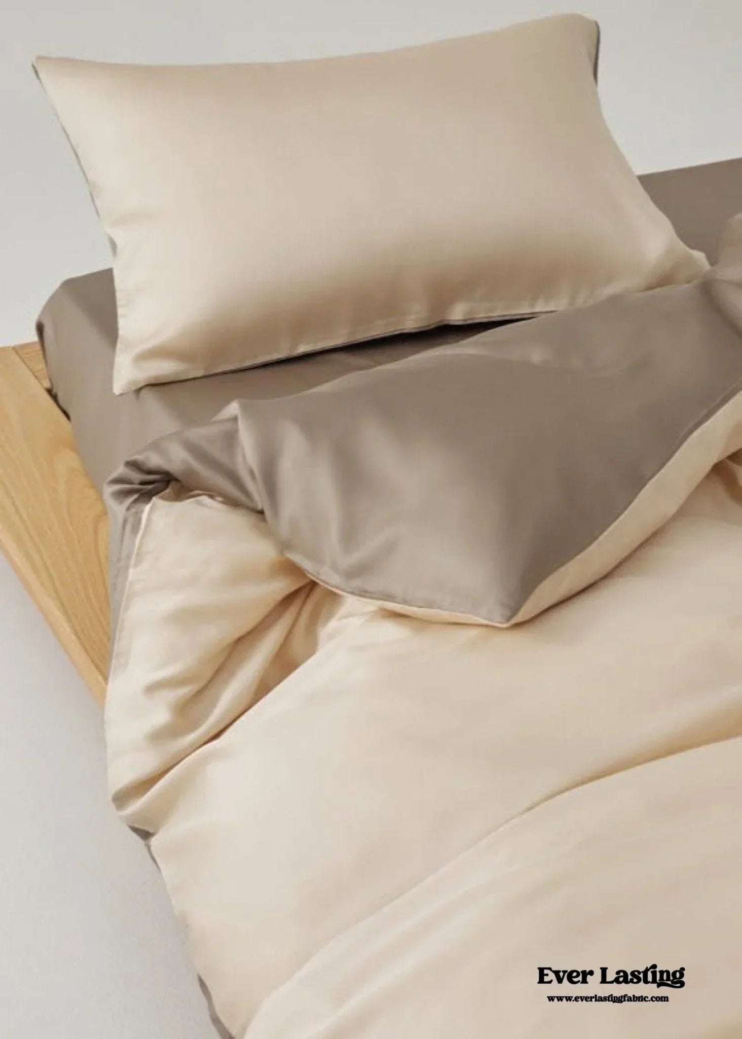 Adeline Pastel Silky Cooling Tencel™ Bedding Set / Coffee, alternate view - House Of Avana