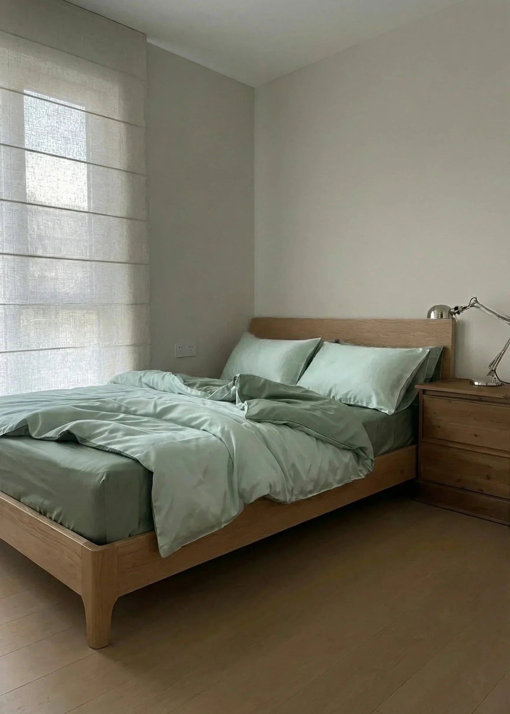 Adeline Pastel Silky Cooling TENCEL™ Bedding Set / Green